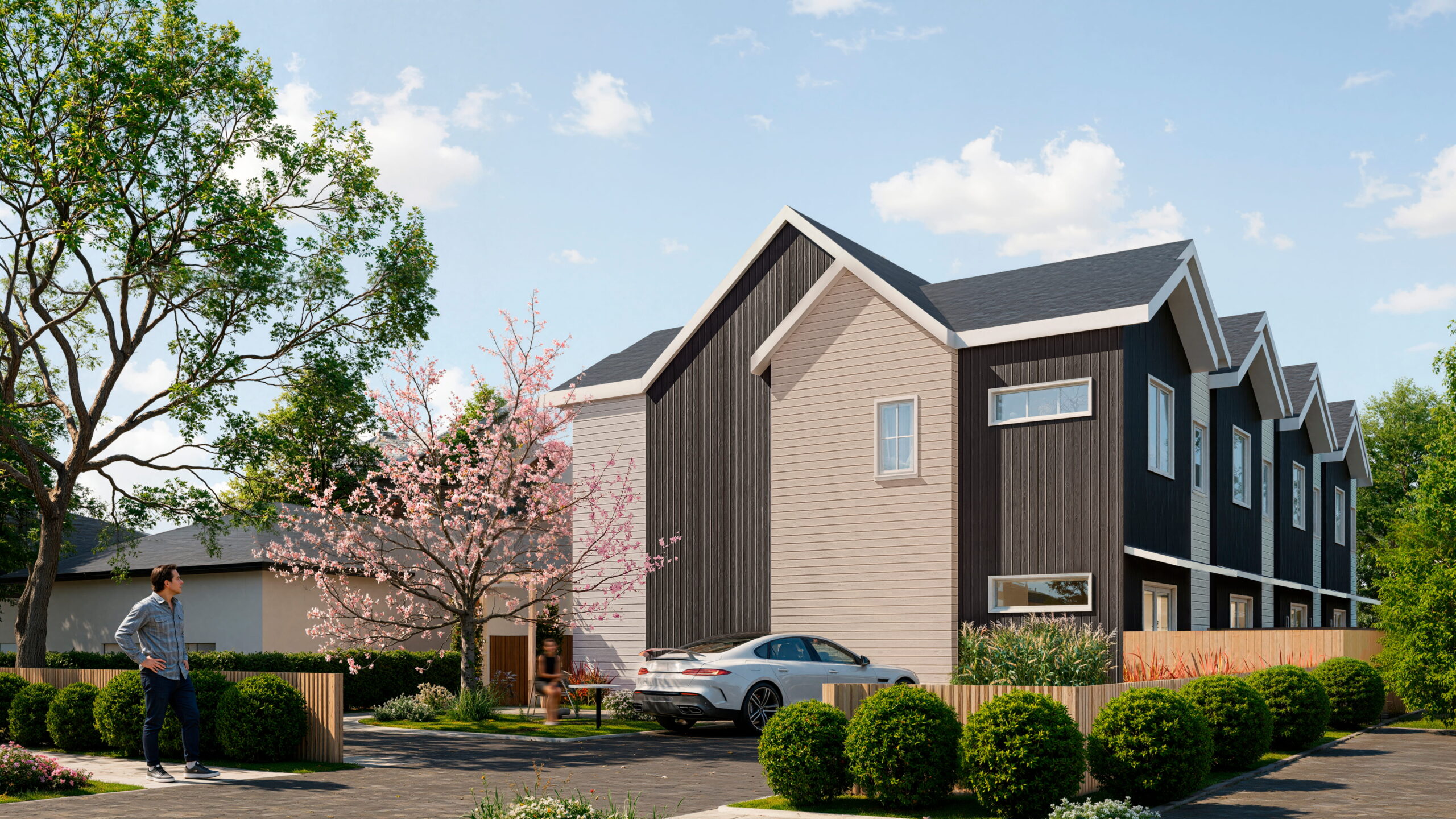 Driftline modern homes exterior perspective